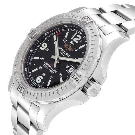 breitling colt black steel case men& 39|Pre.